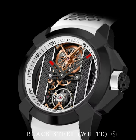 Fake Jacob & Co epic x bridges BLACK STEEL (WHITE) EX120.11.AJ.AB.A watch